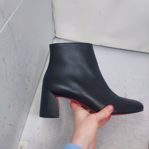 Christian Louboutin Black Turela Leather Ankle Boot - Picture 3 of 14